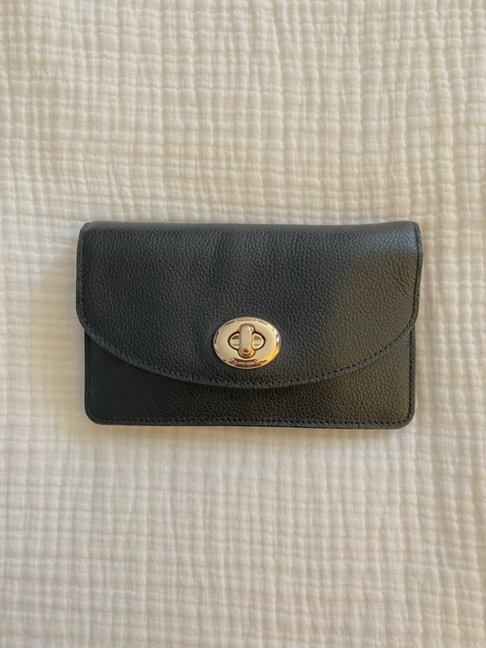 Coach Factory | Black Turn-Lock Wallet